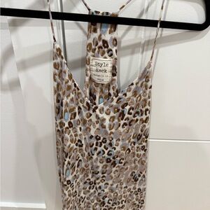 Style Rack Brown and Cream Animal Print Blouse